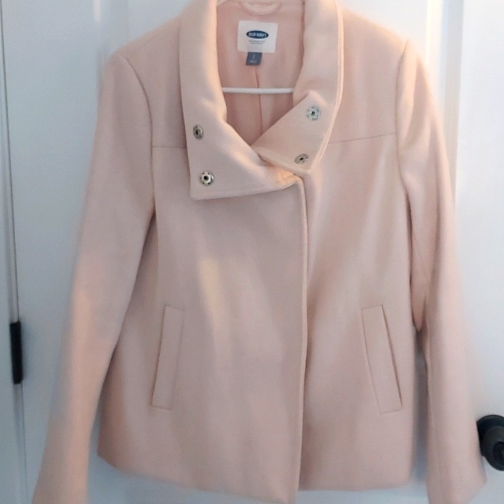 Old Navy wool blend coat pink